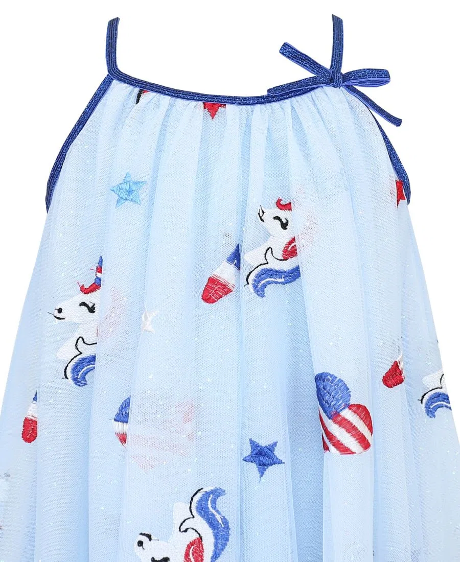 Платье с принтом, модель Mesh Fluffy Dress Pink & Violet, Blue — фото 4