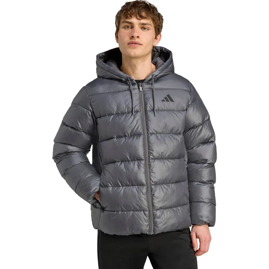 Мужская куртка-пуховик с капюшоном Climawarm Synthetic Down Puffer Hooded adidas, Серый
