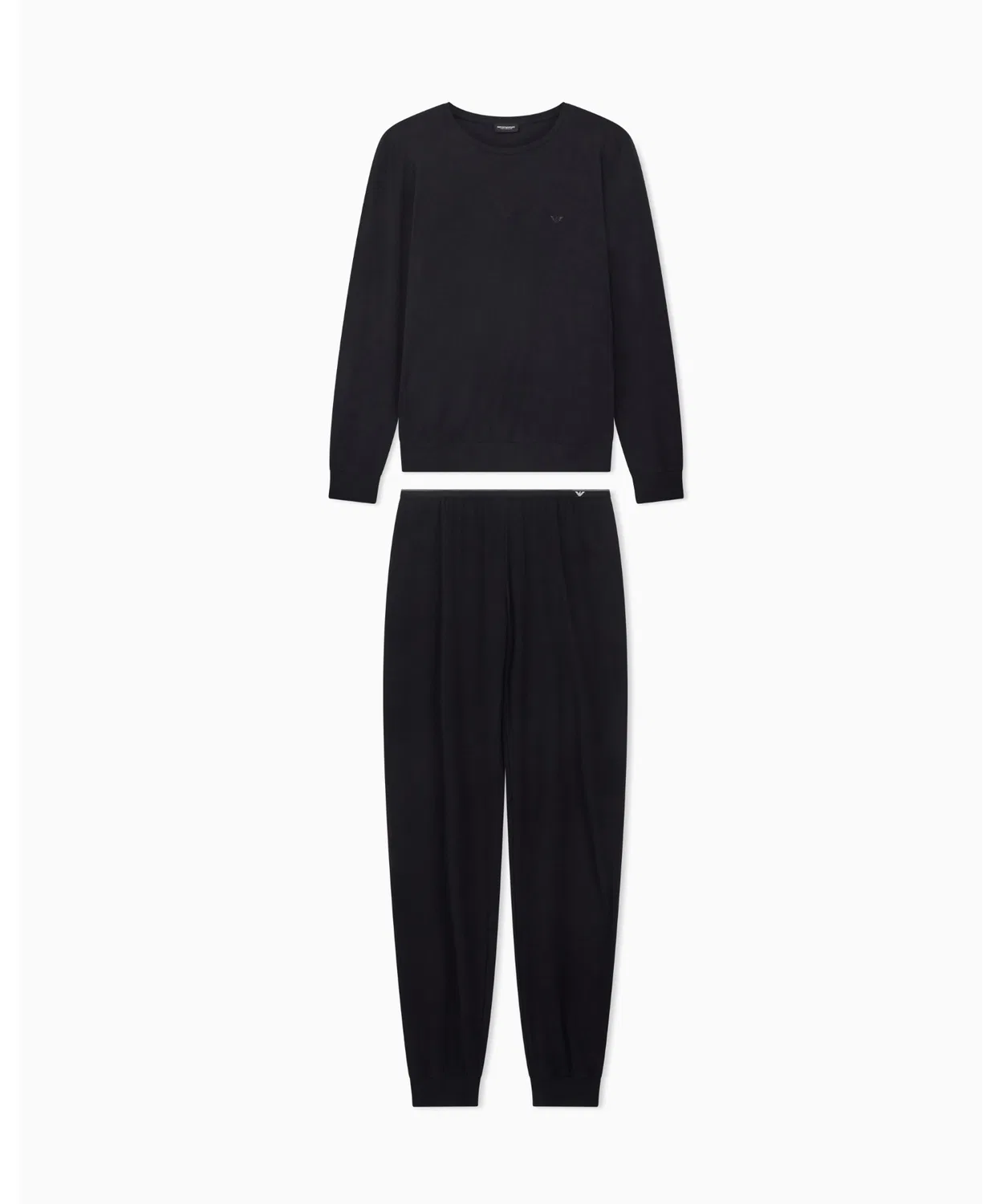 Женский комплект пижамы с длинным рукавом модель Emporio Armani EMPORIO ARMANI, Черный — фото 2