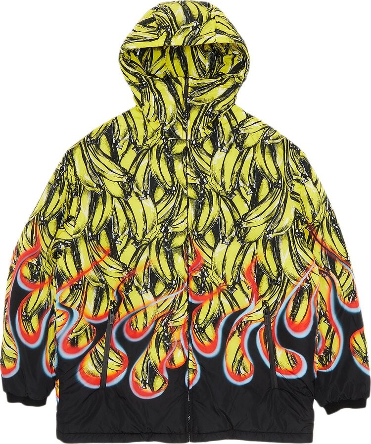 

Рубашка Prada Bananas and Flames Padded Jacket, желтый