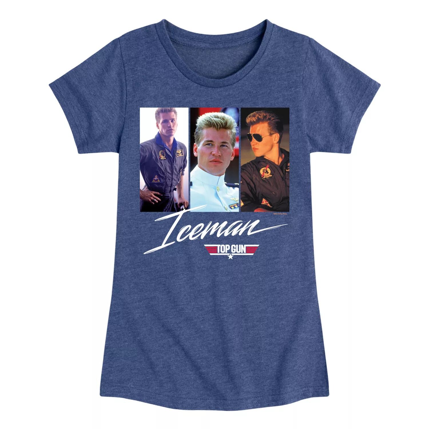 

Футболка с рисунком Top Gun Iceman для девочек 7–16 лет Licensed Character, синий