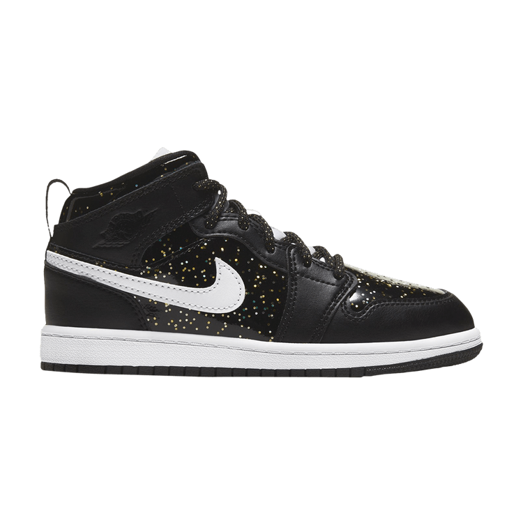 

Кроссовки Air Jordan Air Jordan 1 Mid SE PS 'Black Glitter', черный