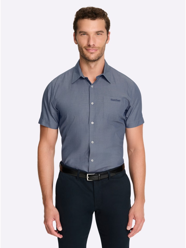 

Рубашка с короткими рукавами в дымчато-голубом меланжевом цвете WITT WEIDEN