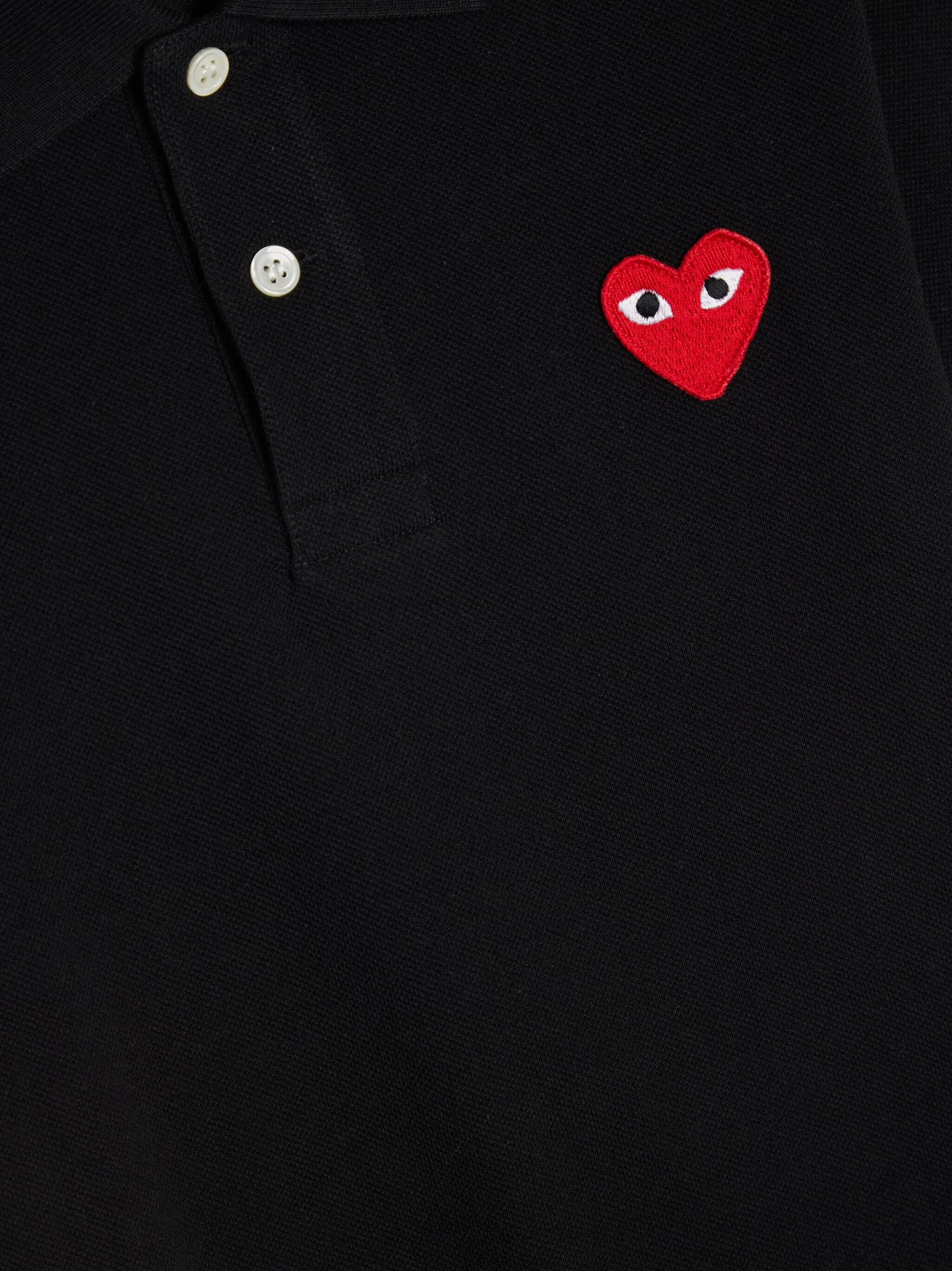 Рубашка поло с аппликацией логотипа Comme Des Garçons Play, черный — фото 4