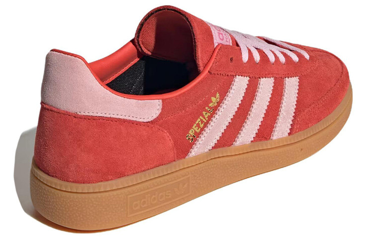 Женские кроссовки adidas originals Handball Spezial ярко-красные, прозрачно-розовые, Апельсин — фото 3