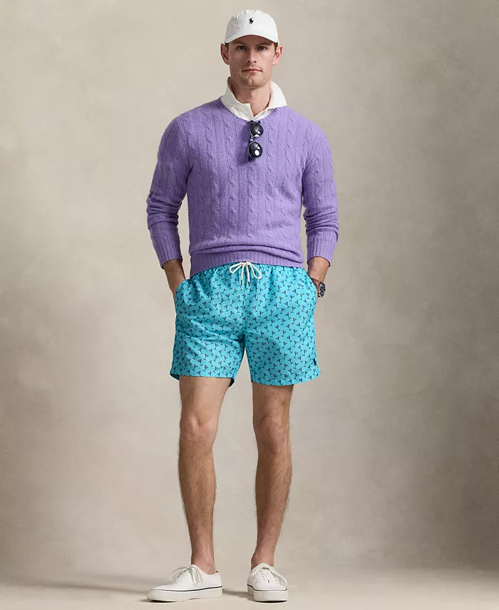 

Мужские плавки Traveler Classic с принтом, длина 14,6 см Polo Ralph Lauren, синий