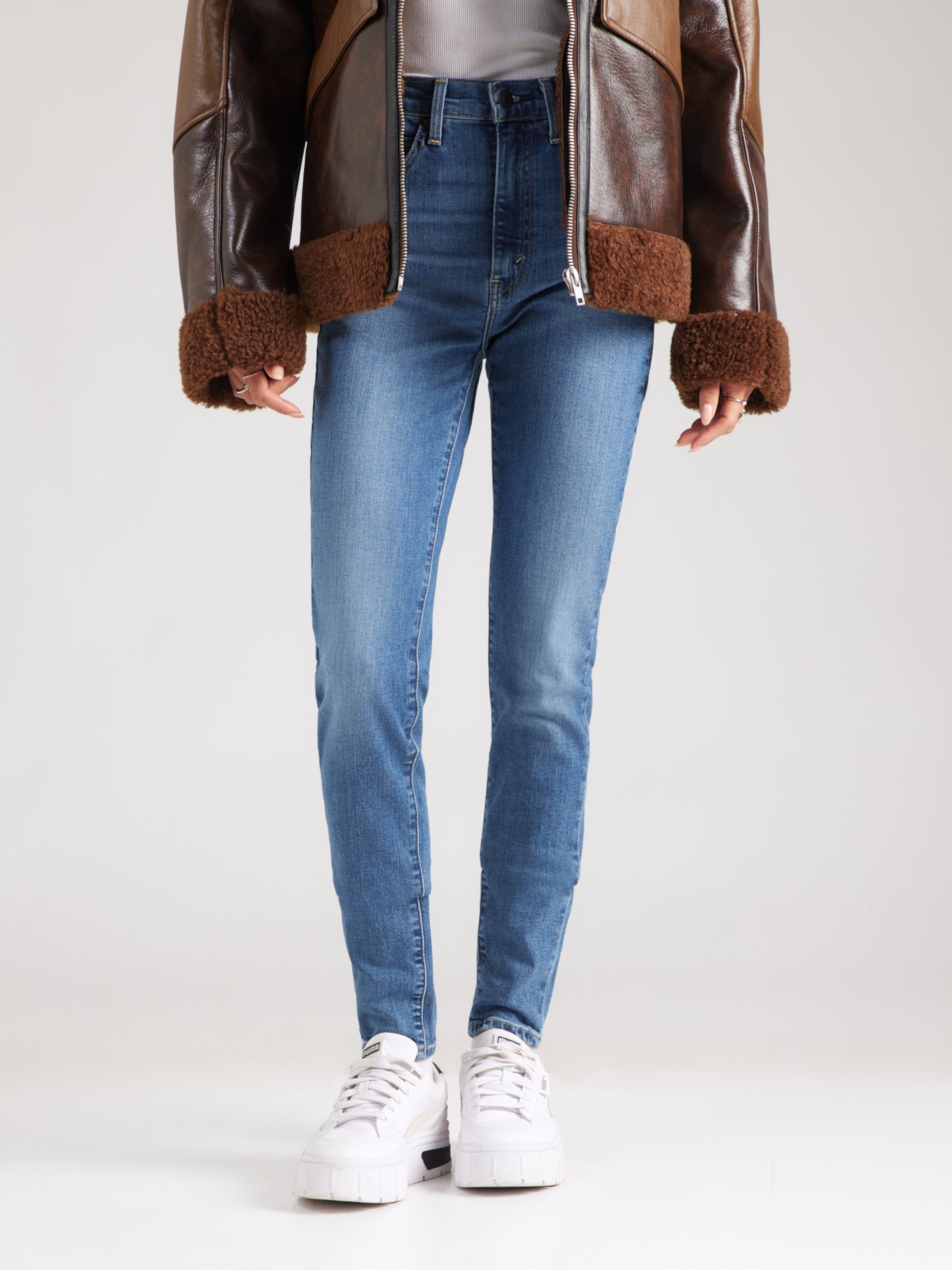 LEVI'S  Скинни джинсы 'Retro High Skinny' в синем дениме — фото 2