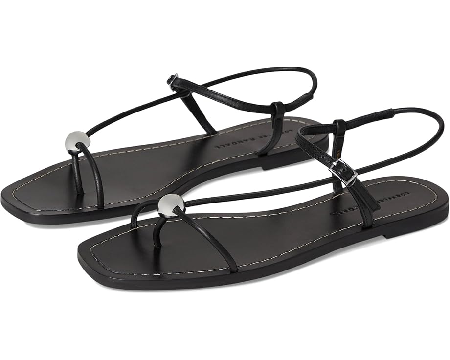 Сандалии Loeffler Randall Lara Strappy Flat Sandals With Ball, черный