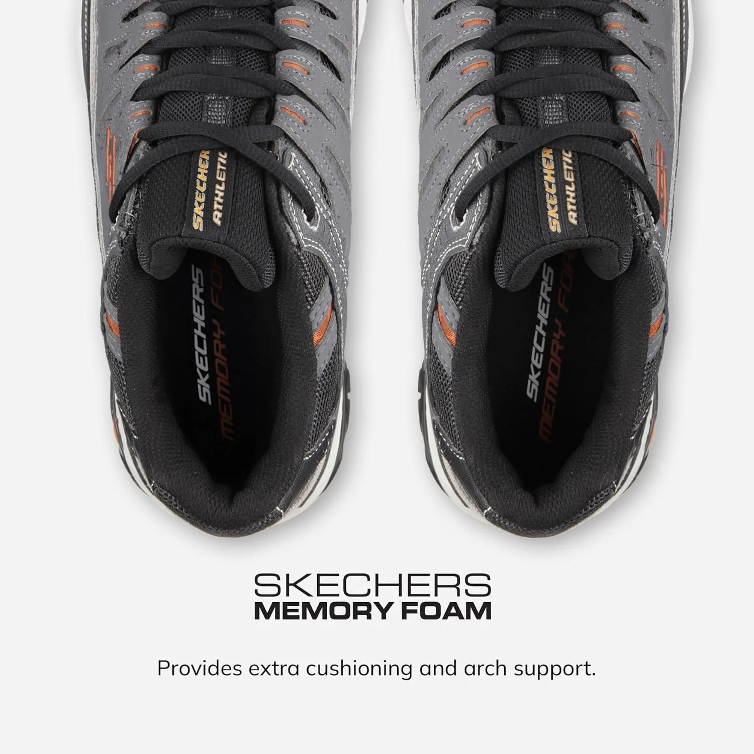 Мужские кроссовки Skechers Sport Afterburn Memory Foam Lace, угольный — фото 2