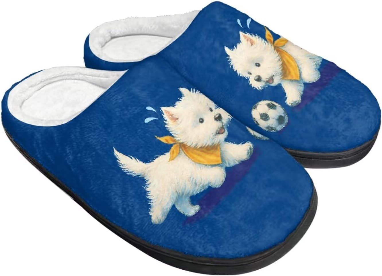 

Зимние пушистые тапочки для женщин и мужчин, мягкие и удобные тапочки, противоскользящие домашние тапочки для ходьбы Wanzuoeng, белый/синий