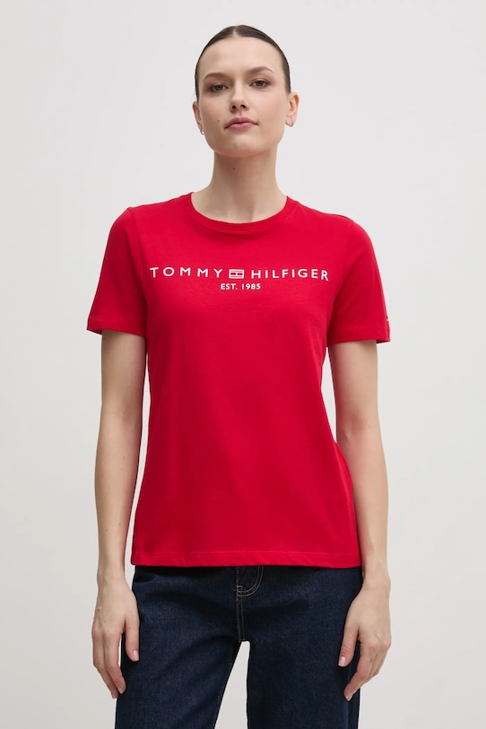 

Хлопковая футболка Tommy Hilfiger, красный
