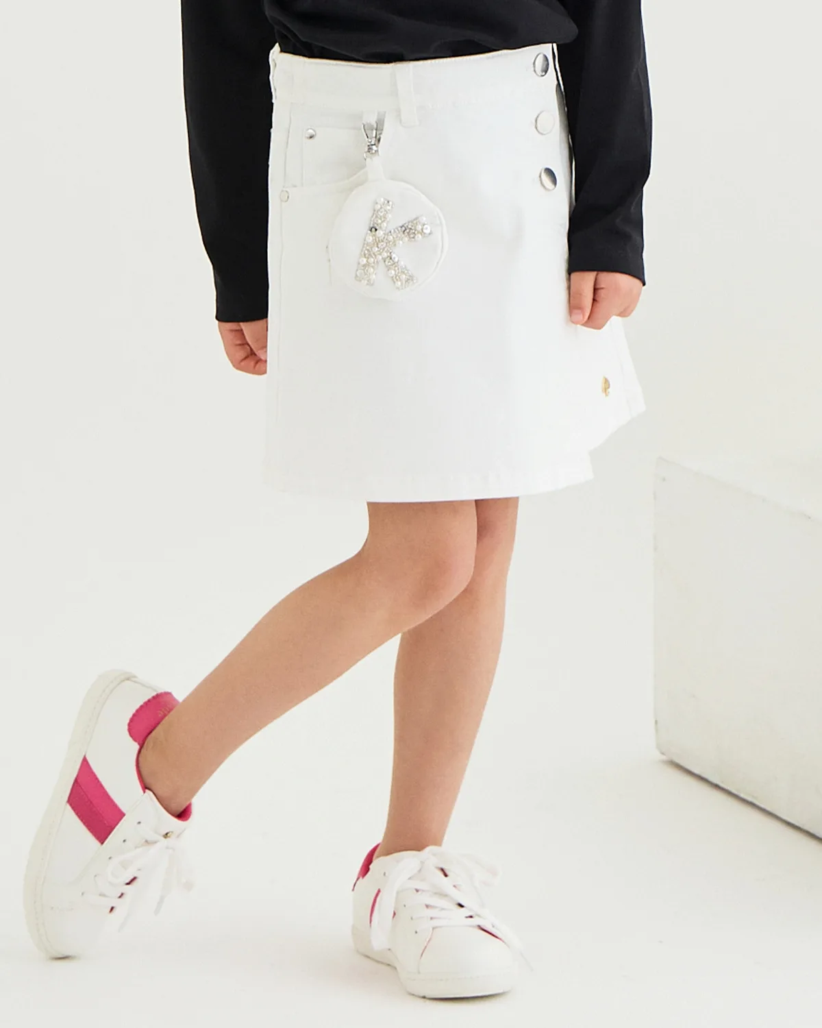 Детские кюлоты-юбка с поясом и подвеской kate spade new york kids