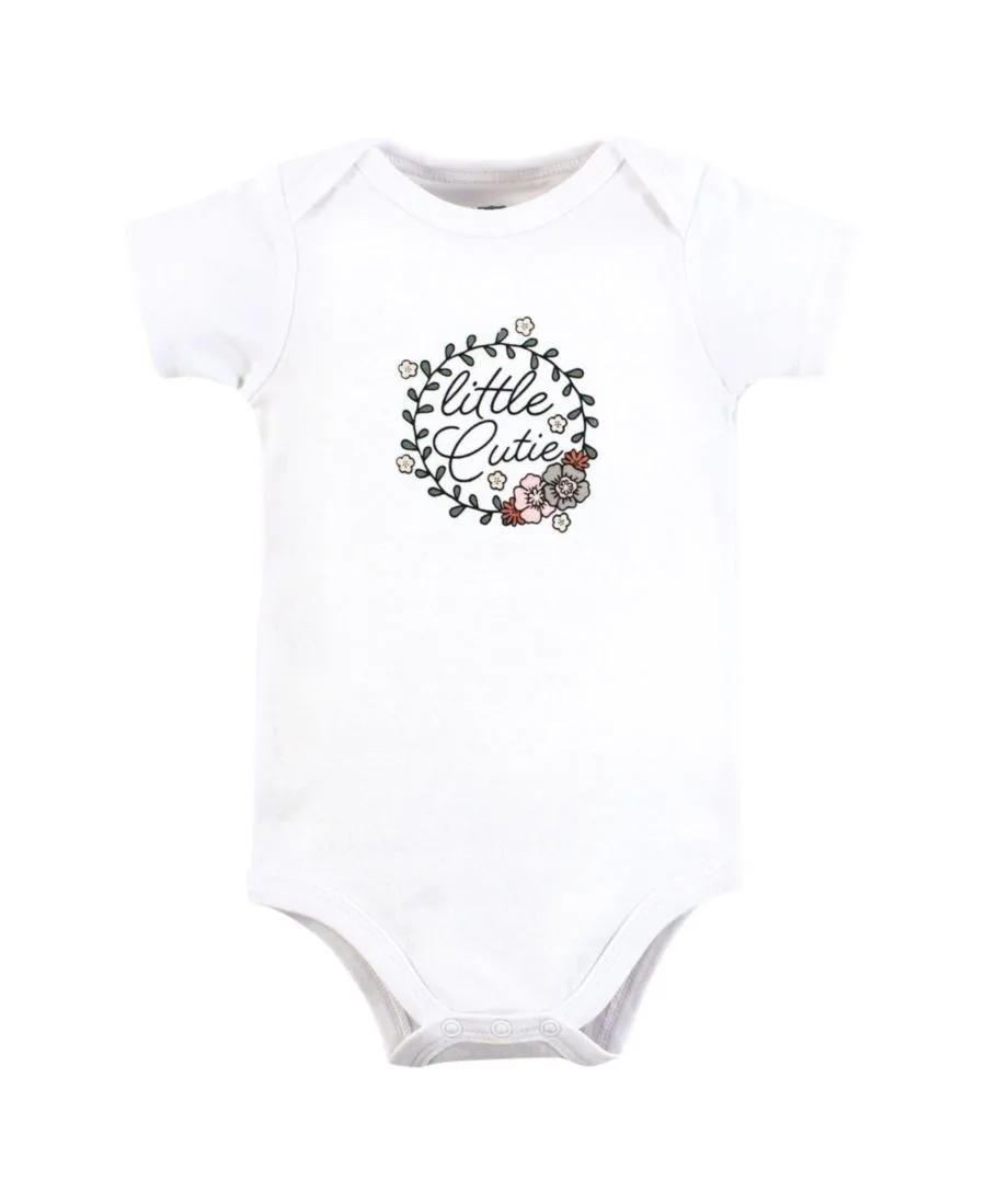 Комплект из 3 мягких хлопковых боди на каждый день Hudson Baby, Mamas Bestie Flower — фото 4