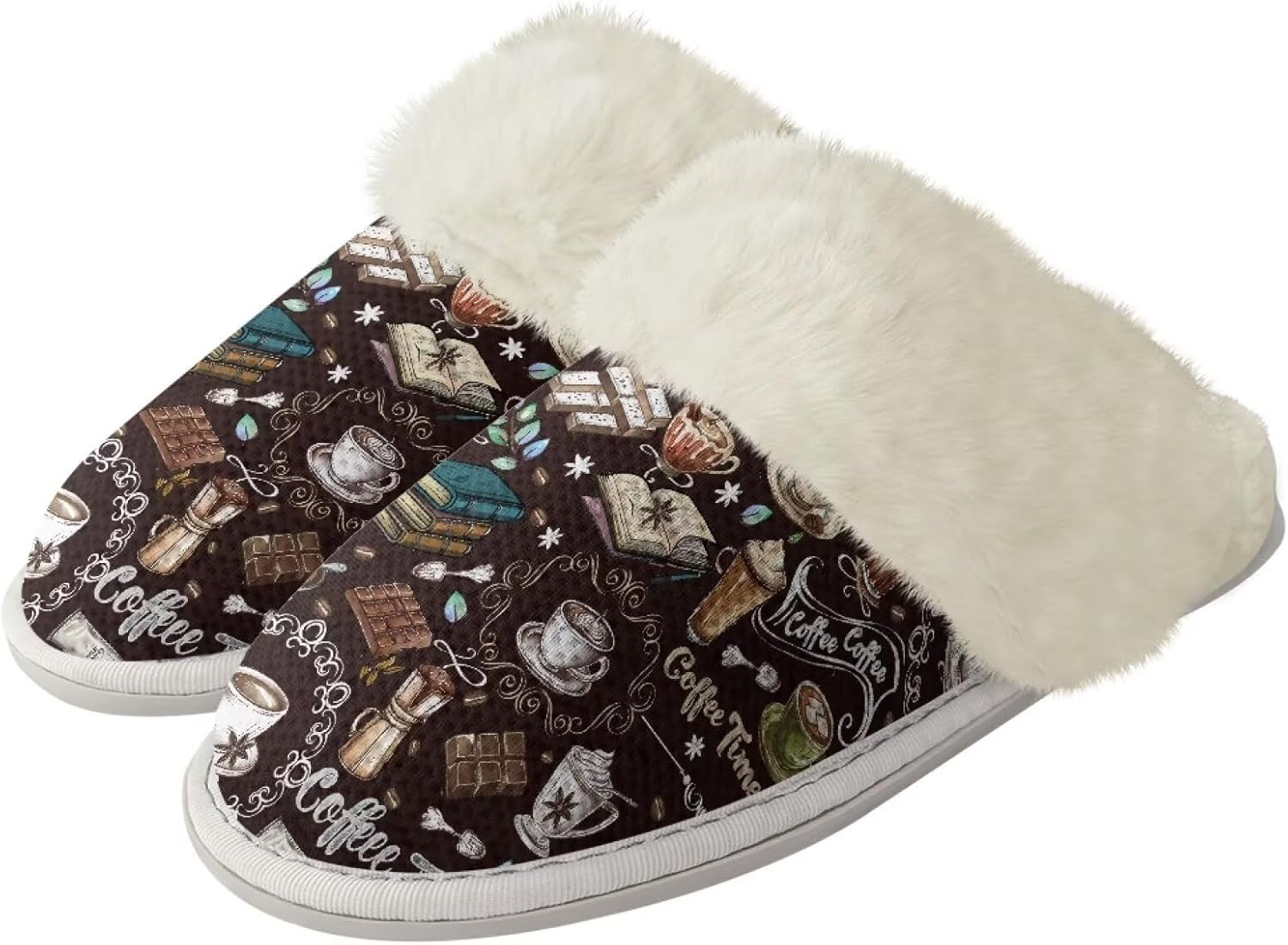 

Домашние тапочки для женщин и мужчин, уютные, теплые, зимние, с противоскользящей подошвой, унисекс, моющиеся, удобные, с закрытым носком, для спа-процедур и ванны Watdotory, шоколадный