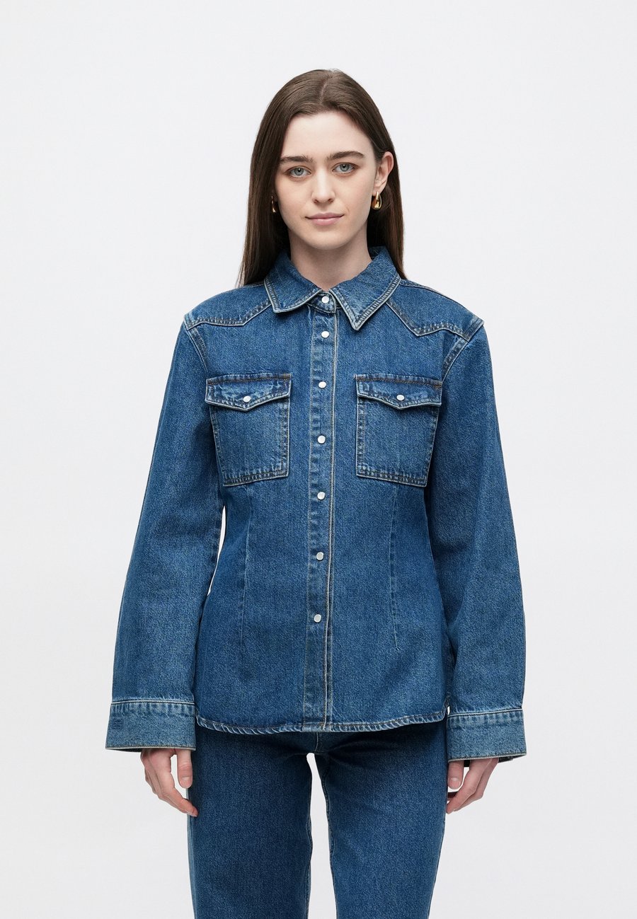 

Блуза Malina ANTHEA FITTED WAIST SHIRT, Dark Blue Wash/Dark-Blue Denim
