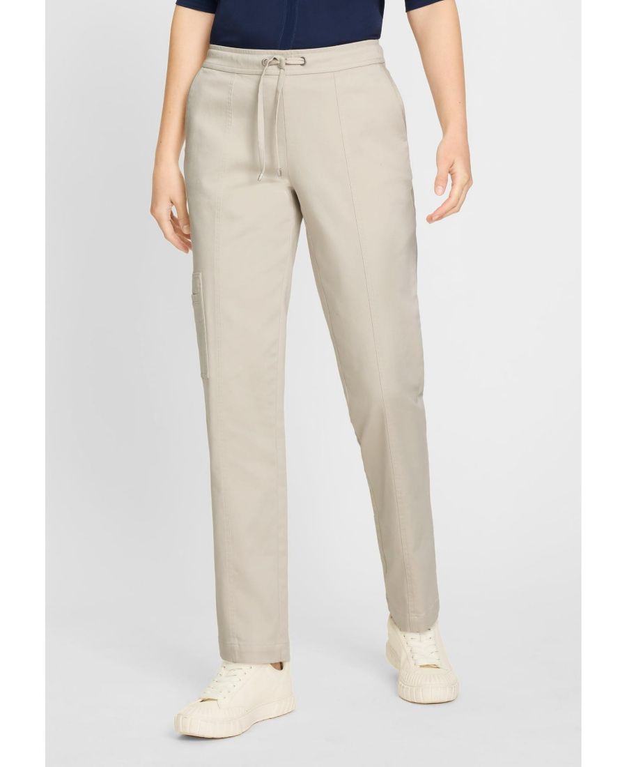 

Женские брюки Lisa Fit из эластичной саржи с завязками Olsen, Caffe latte