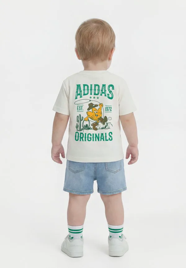 Футболка в западном стиле унисекс с принтом Adidas Originals, Core White — фото 2