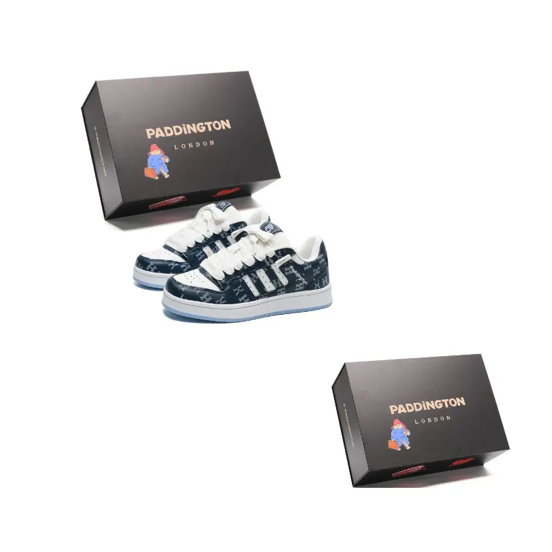 

Paddington Bears Износостойкие и легкие низкие скейтерские кроссовки унисекс бело-темно-синие, цвет White Dark Blue