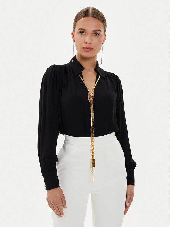 

Блузка стандартного кроя CA-093-46E2-V420 Elisabetta Franchi, черный