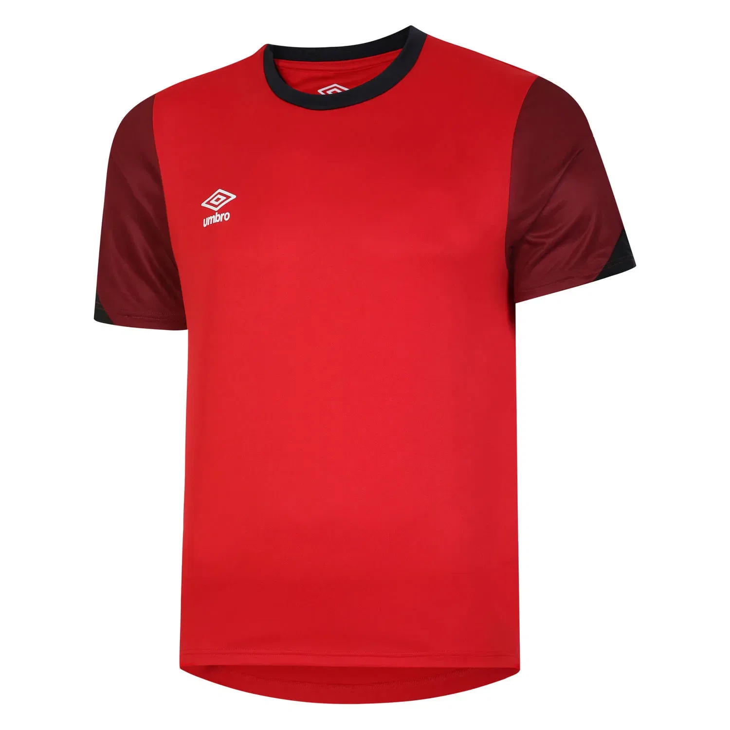 Футболка тренировочная с контрастными рукавами Umbro, малиновый
