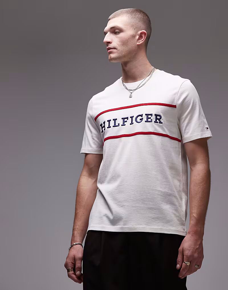

Футболка Tommy Hilfiger Americana в цвете «цветной блок» белого цвета