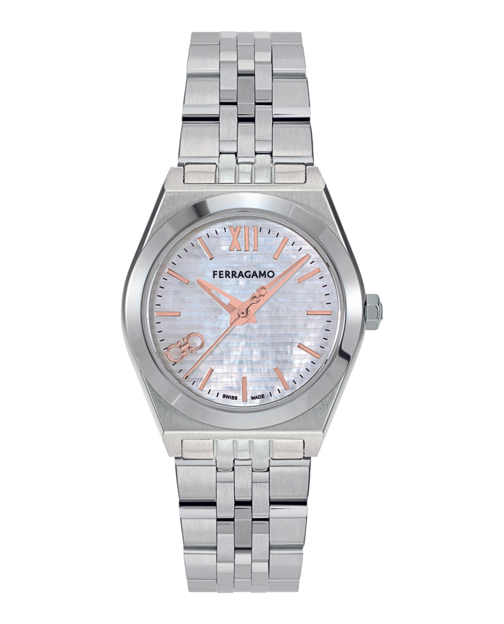 

Часы Vega New Salvatore Ferragamo, цвет silver/stainless steel/white