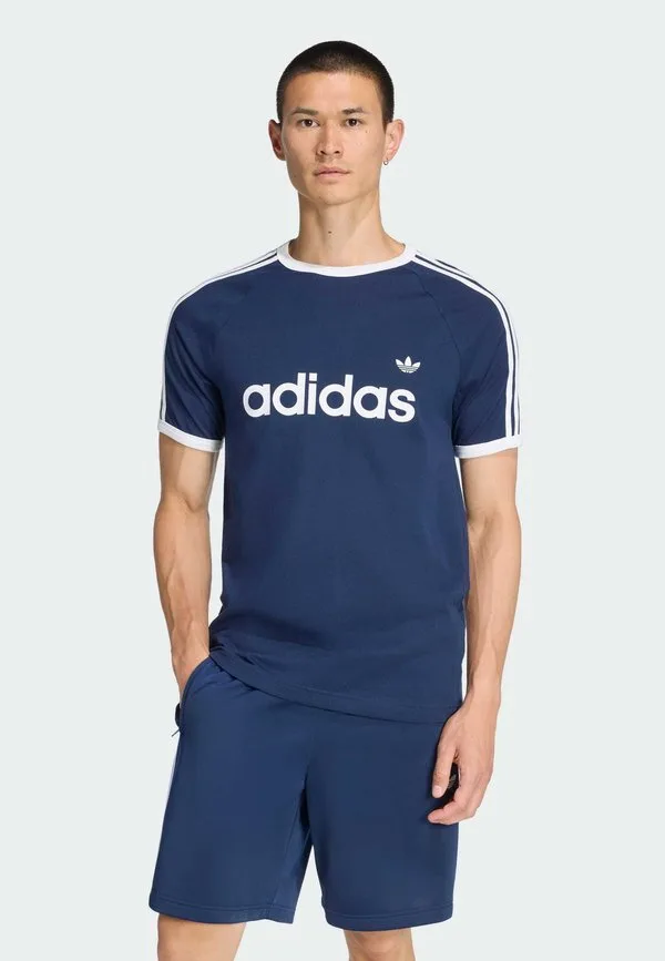 Футболка с принтом «рингер» Adidas Originals, Night Indigo