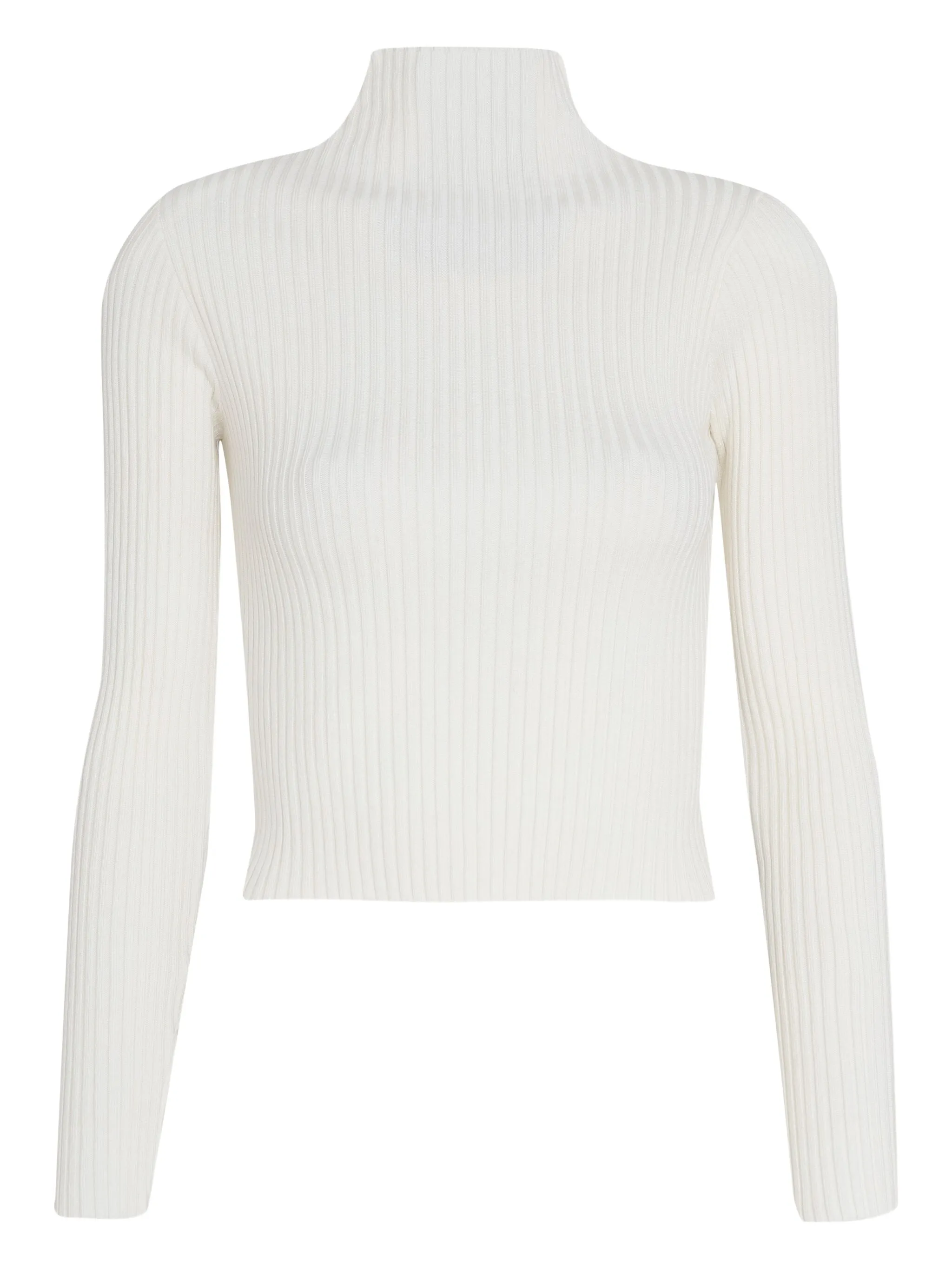 

Топ в рубчик с высоким воротником Gloria Coelho, белый