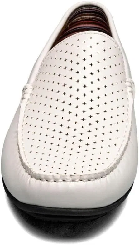 Мужские лоферы Conroy Moc Toe Driver от STACY ADAMS, White Opulent Garden — фото 3