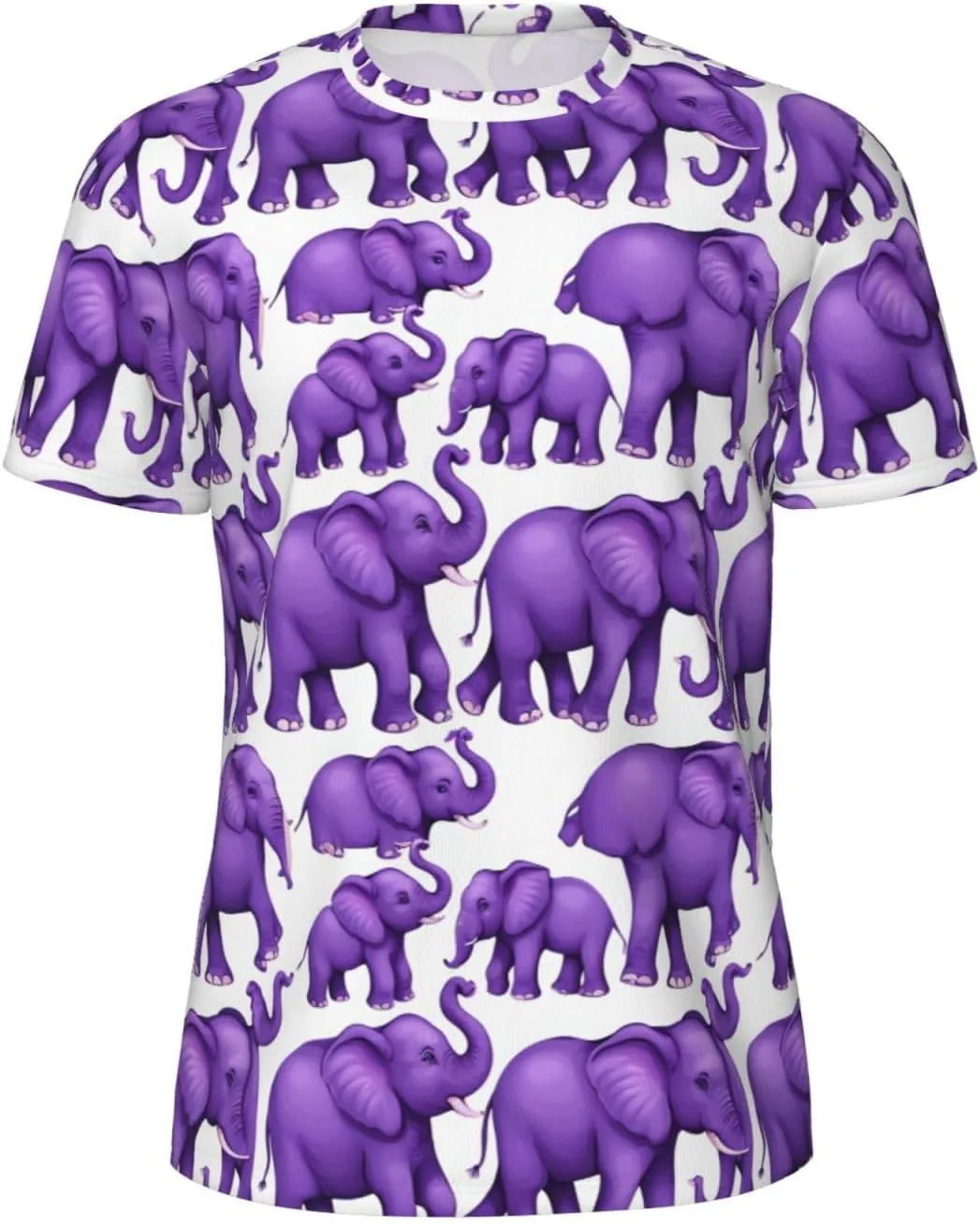 

Футболка мужская летняя с принтом Purple Elephant, легкая и дышащая SDFHU