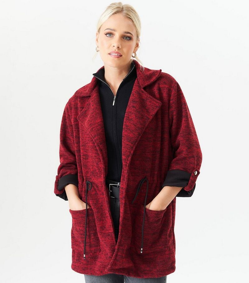 

Бордовый вязаный жакет Gini London Gini London, бордовый