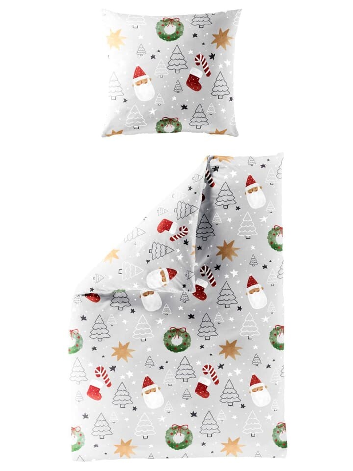 

Постельное белье JACK 2 tlg Biber 135x200cm Wintermuster, серебряный