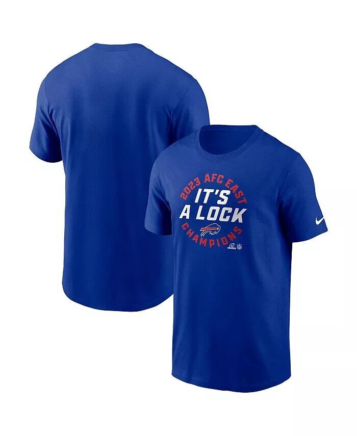 

Мужская футболка Royal Buffalo Bills 2023 AFC East Division Champions Locker Room Trophy Collection Nike, синий