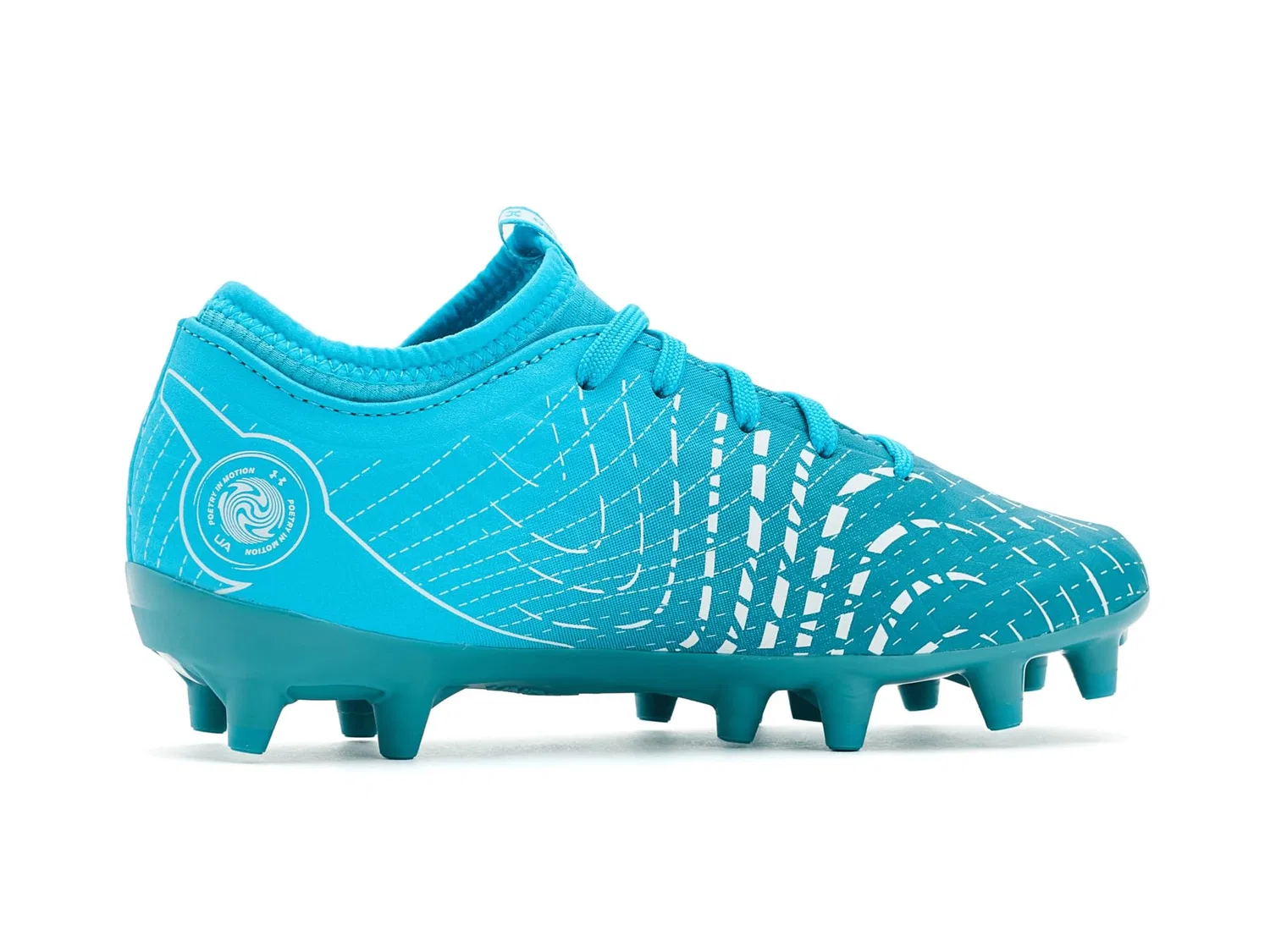 Детские футбольные бутсы для мальчиков с гибкой подошвой Magnetic Select 5 Jr Under Armour, Blue Blurred Blue White — фото 3