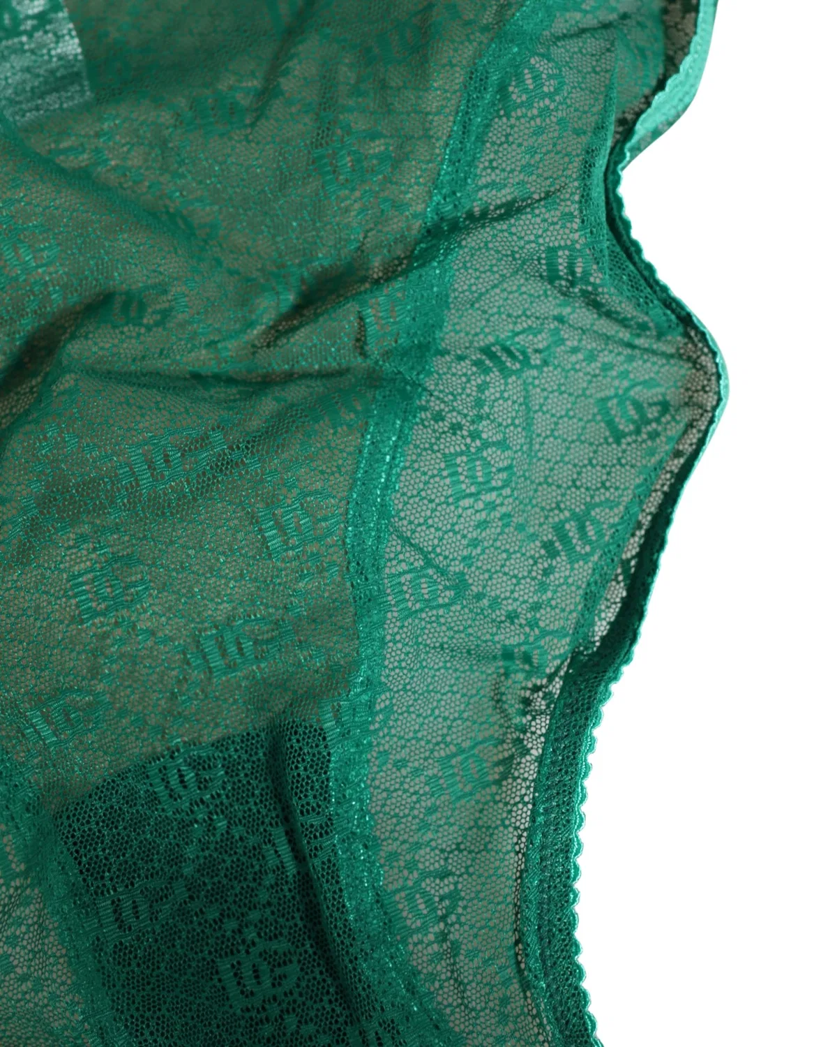 Женские трусы-слип с кружевом Dolce & Gabbana, Green — фото 3