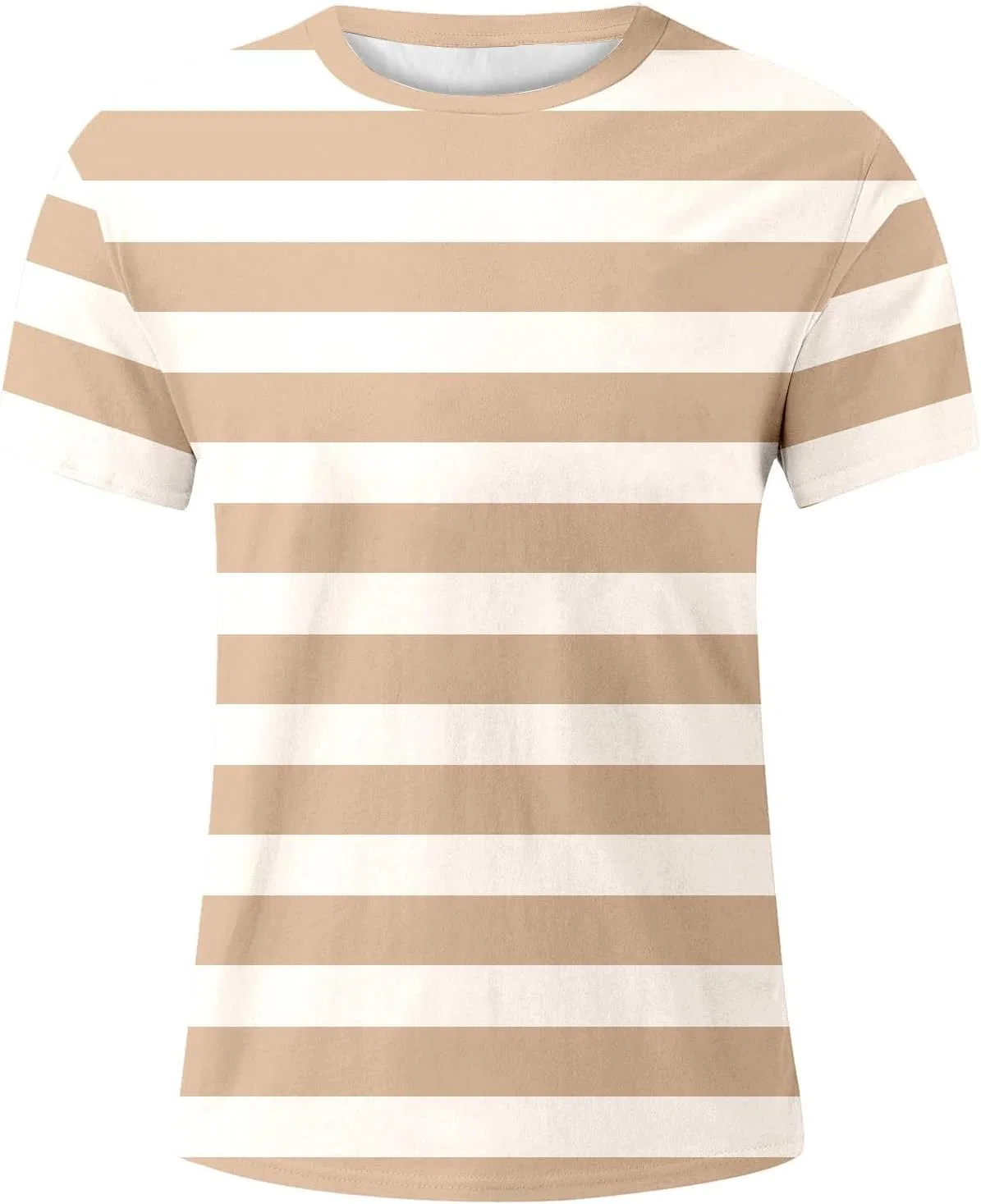 Мужская футболка с длинным рукавом в полоску Casual, Khaki — фото 3