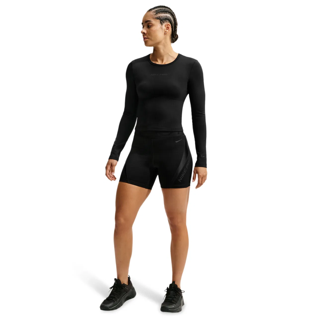 Женские компрессионные шорты-велосипедки Pro Dri-FIT Sculpt 5In Nike, черный — фото 4