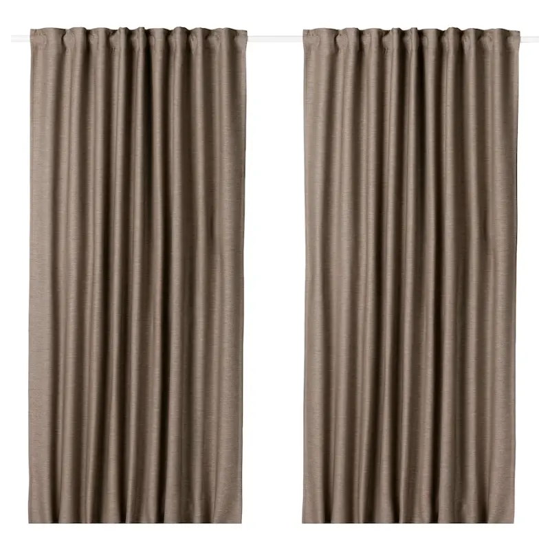 Затемняющие гардины Ikea Vilborg, 2 штуки, 145x300, серо-бежевый