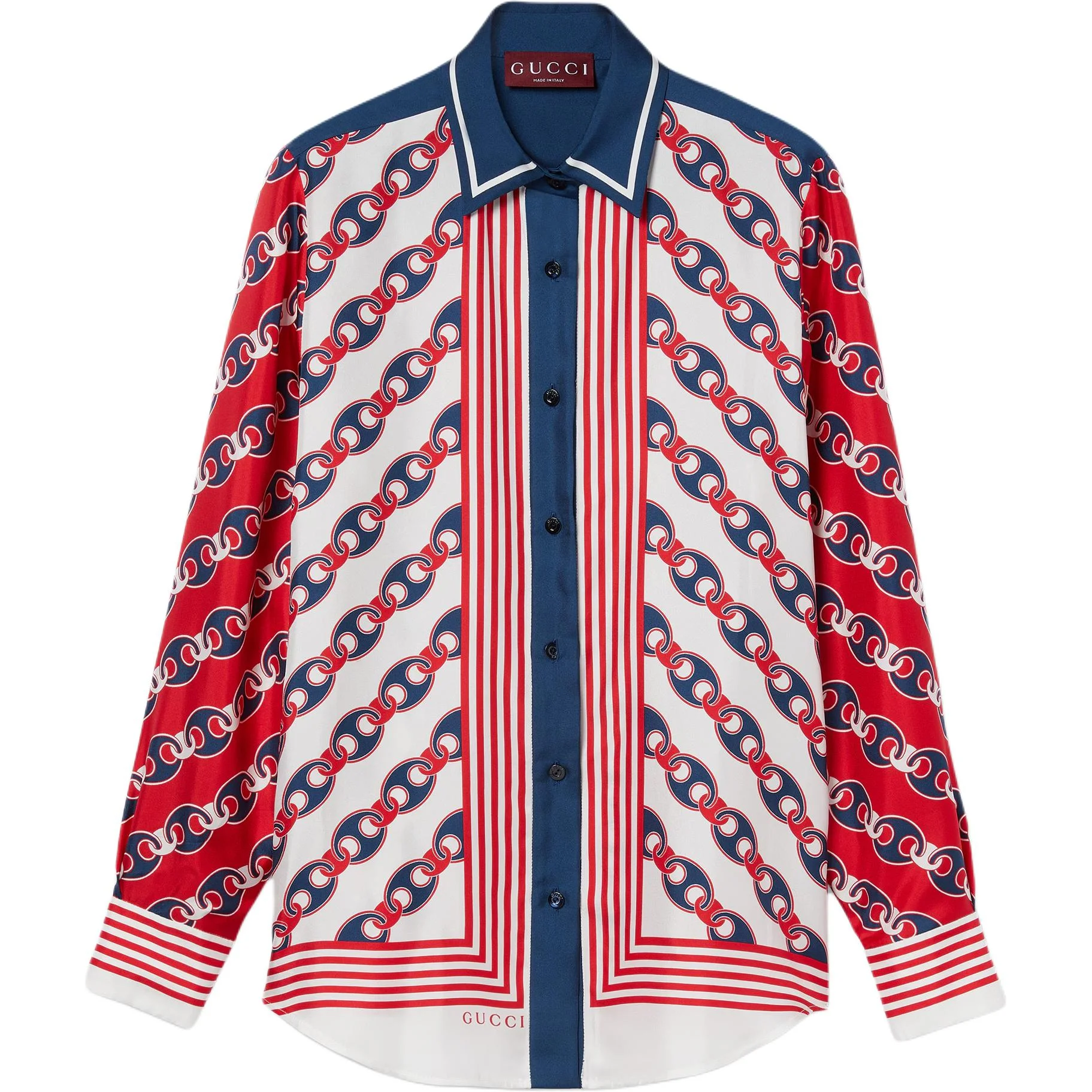 Рубашка с длинным рукавом GUCCI с принтом, яркий дизайн, Multicolor — фото 2