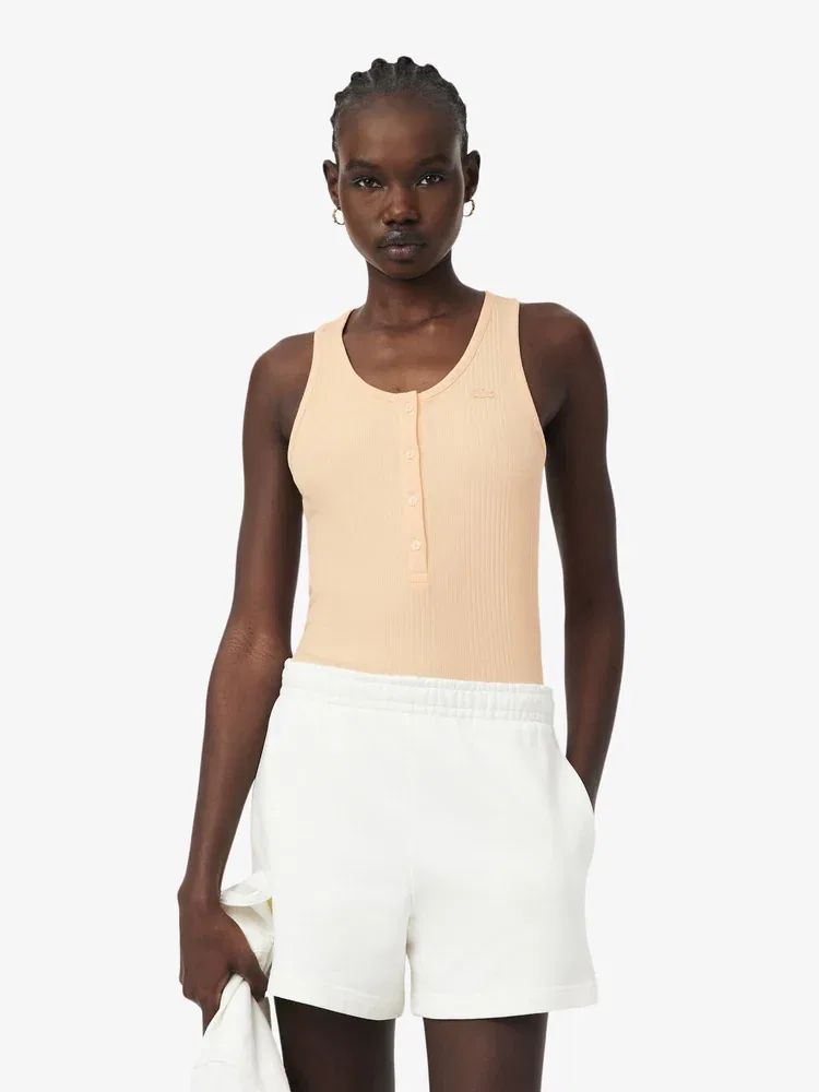 Топ женский LACOSTE Pink, без рукавов, поло