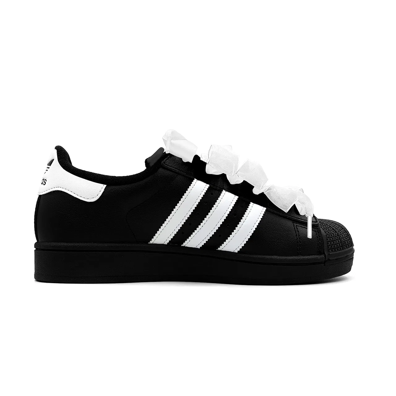 Детские кроссовки для скейтбординга с принтом, модель Star Silk Night Butterfly, Adidas Originals, Black White — фото 3