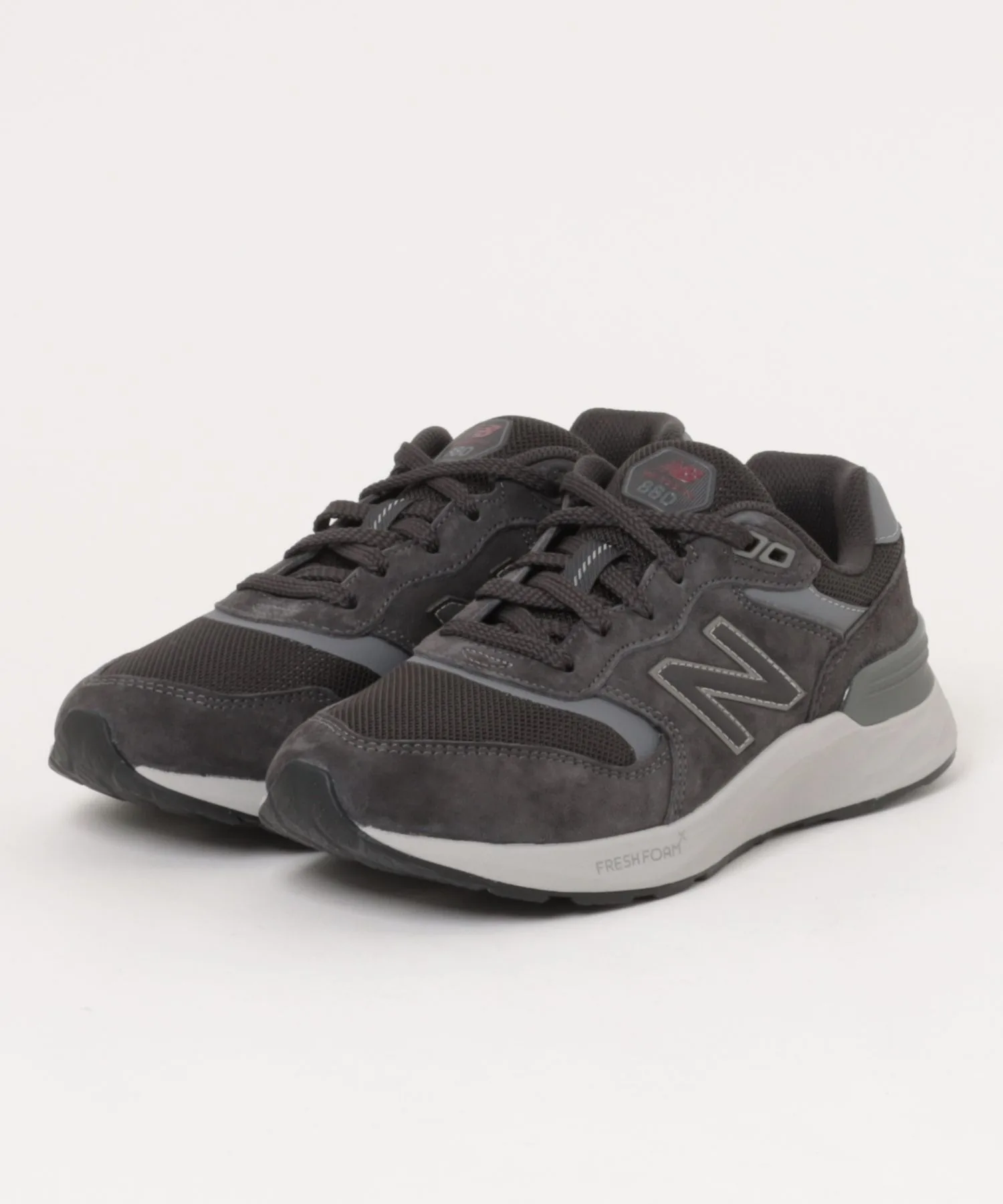 Мужские кроссовки из натуральной кожи New Balance Walking Fresh Foam X 880 v7 MW880BA7 charcoal