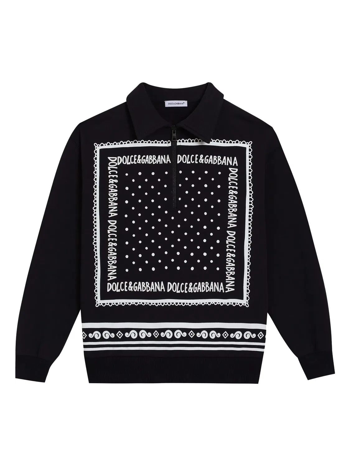 Свитшот с принтом банданы Dolce & Gabbana, синий