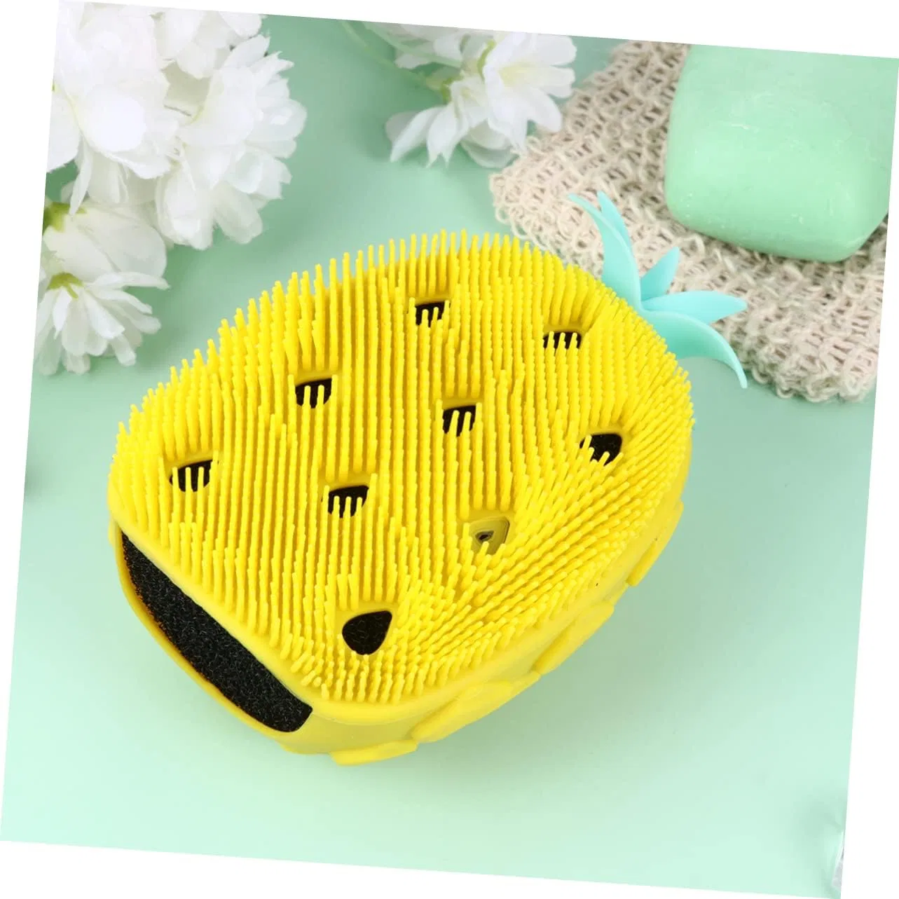 Щетка для душа Silicone Shower Brush, minkissy, Желтый — фото 3