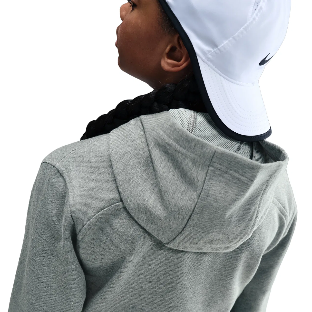 Детское флисовое худи на молнии Dri-FIT Nike NP, цвет Black/Carbon Heather/Dark Steel Grey — фото 2