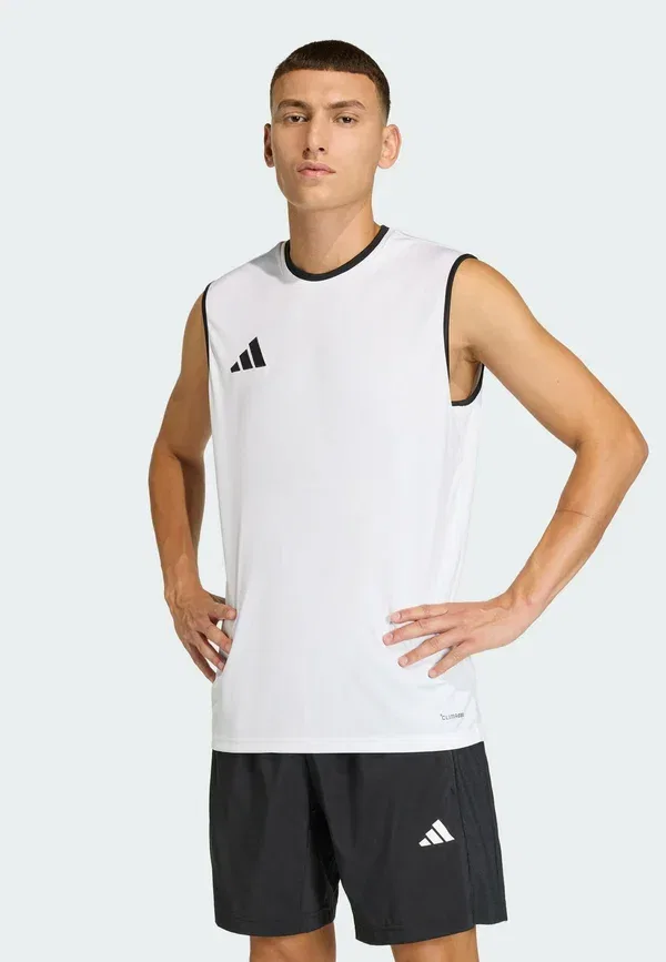 Футболка без рукавов Entrada26 Adidas Performance, белый/черный