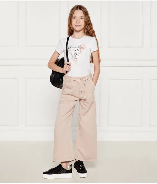 Детская футболка для девочек хлопковая Regular Fit Guess, белый — фото 2