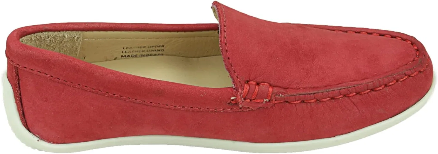 Детские лоферы из натуральной кожи San Diego 2.0 Venetian Driver Driver Club USA, Red Nubuck — фото 2