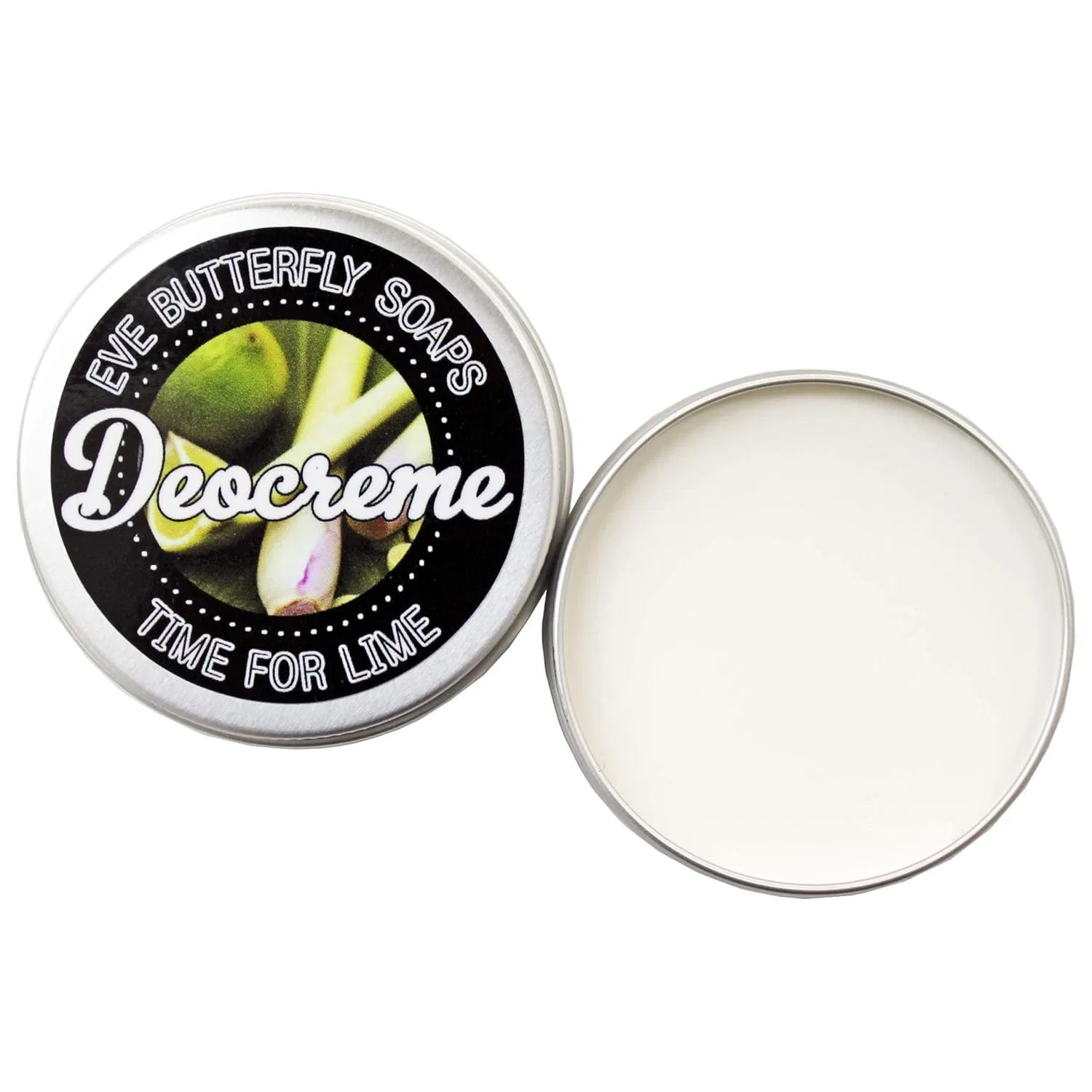 Дезодорант-крем Time for Lime, EveButterflySoaps, 10 г, с ароматом лайма и лимонной травы