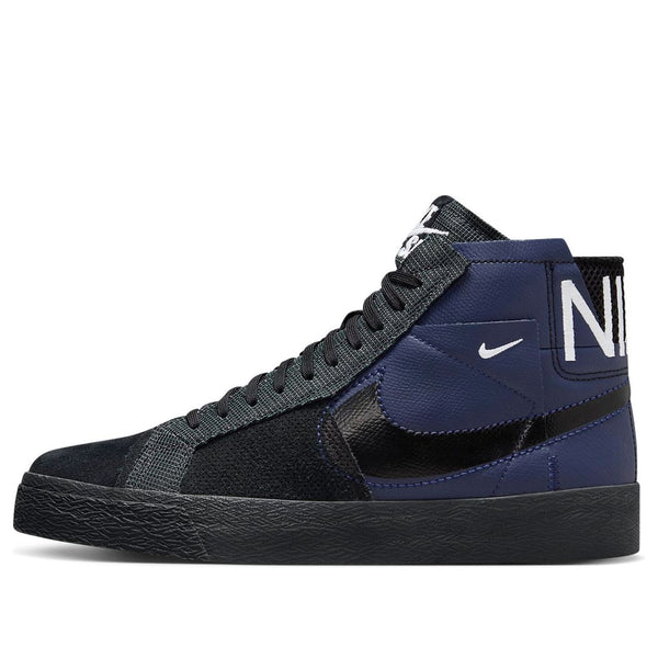

Кроссовки sb blazer mid premium 'black/navy' Nike, черный